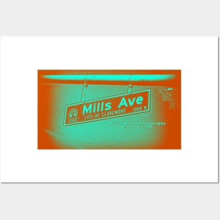 Mills Avenue, ICED ORANGE, Claremont, California by Mistah Wilson Posters and Art